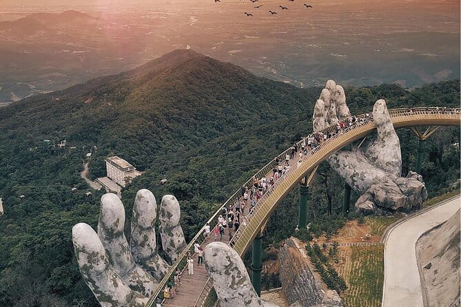 Ba Na Hills - Discover Golden Bridge - Linh Chua Linh Tu Temple Viewpoint: The Mist and the City