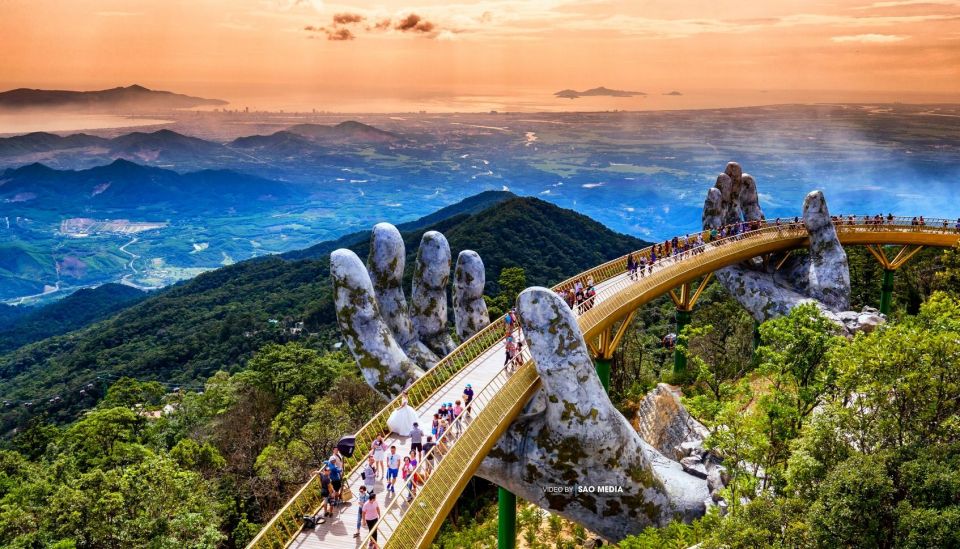 Da Nang: Ba Na Hills and Golden Bridge Cable Car Ticket - Golden Bridge Reality Check: Photos, Rain, and the Line to Walk It
