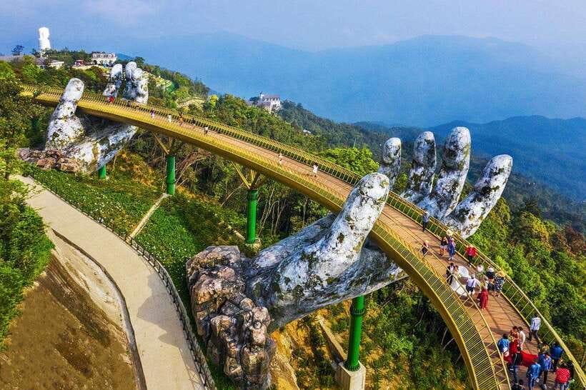 Da Nang: Golden Bridge, Marble Mt, Am Phu Cave & Lady Buddha - Linh Ung Pagoda and Golden Bridge in one day: how the contrast helps