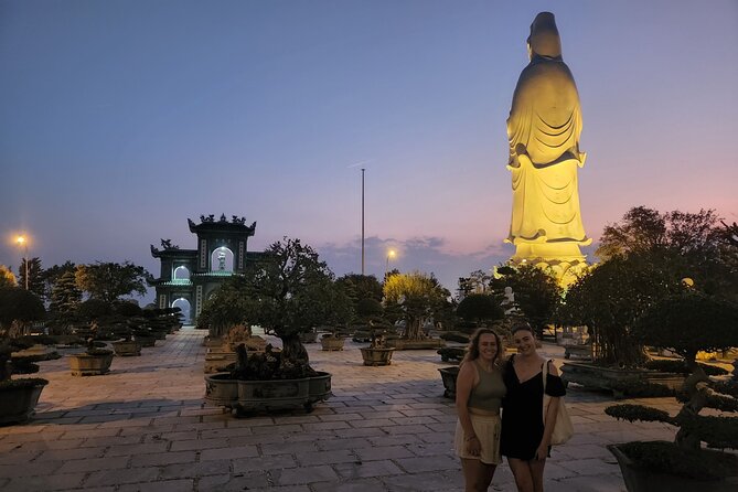 DA NANG NIGHTLIFE Tour with MARBLE MOUNTAIN & LADY BUDDHA STATUE, DRAGON BRIDGE - Marble Mountains: pagodas, caves, and wartime layers