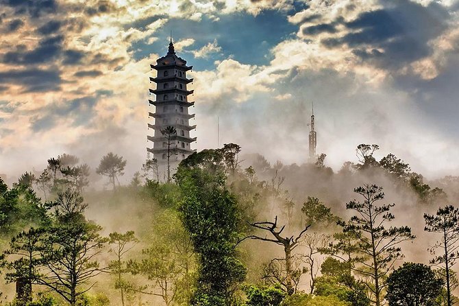 Golden Bridge & Ba Na Hills 1 Day including buffets lunch & 2 ways Cable Car - From French Village Campanile to temples: a photo route with real walking time