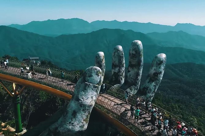 Golden Bridge & Ba Na Hills 1 Day including buffets lunch & 2 ways Cable Car - Golden Bridge, Le Jardin d’amour, and Linh Ung pagoda: the morning you’ll remember
