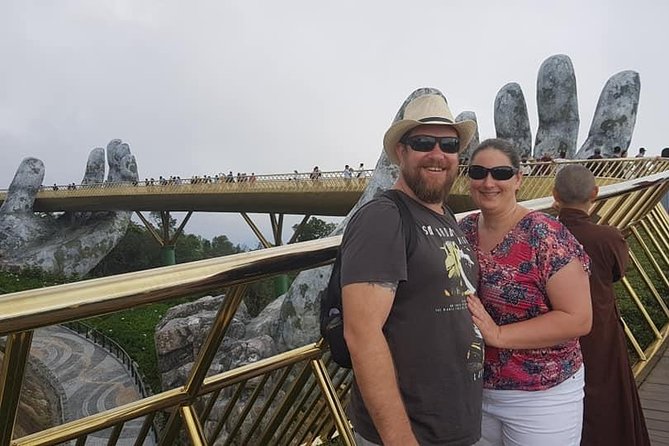 GOLDEN BRIDGE & BA NA HILLS & MARBLE MOUNTAIN-Private Guided Tour - Marble Mountain by elevator: caves, the Holy Buddhist temple, and Huyen Khong