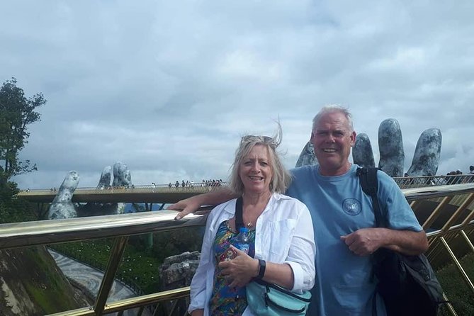 Golden Bridge-Monkey mountain-Dragon Bridge -Marble Mountain Fullday PrivateTour - Ba Na Hills: Cooler Mountain Air and a Whole Park Day in One Package