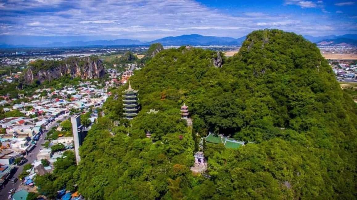 Hoi An/DaNang: Private Car Marble Mountain & Golden Bridge - French Village, Wine Cellar, Gardens, and Linh Ung Pagoda