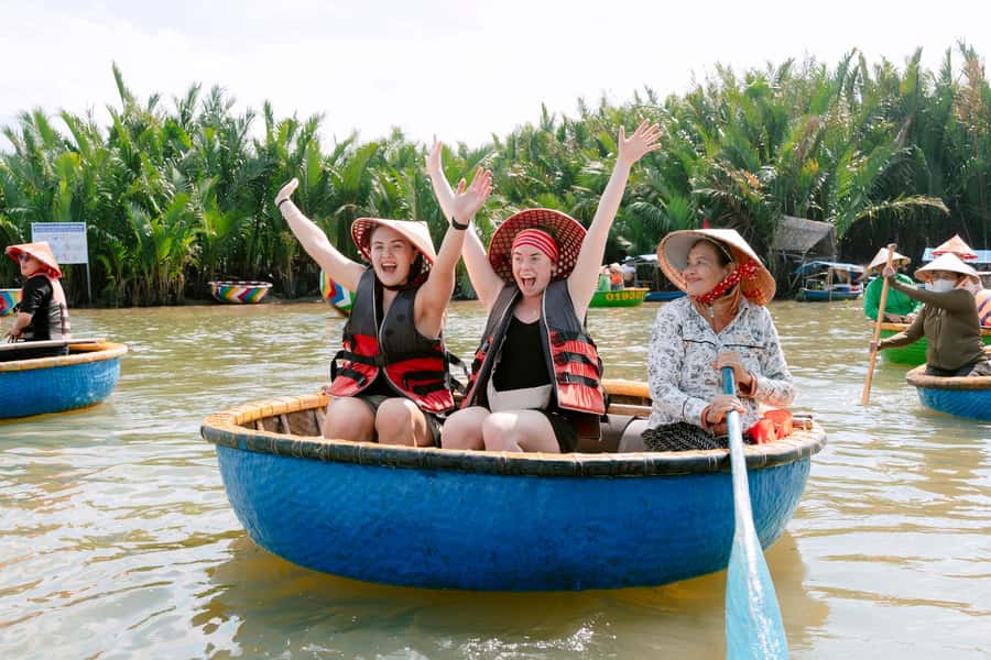 Hoi An: Lantern Making, Basket Boat, and Cooking Class - Basket Boats in the Water Coconut Forest: Fun, Busy, and Scenic