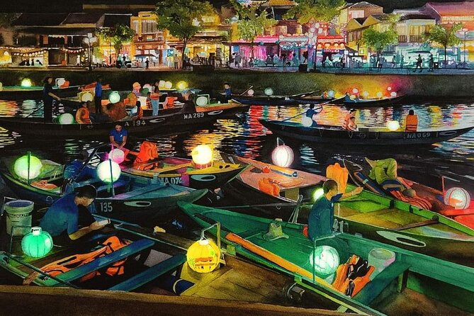 MARBLE MOUNTAIN-AM PHU Cave & HOI AN -Colourful Lantern Boat Ride - Tang Chon and Huyen Khong caves: spirituality meets wartime memory