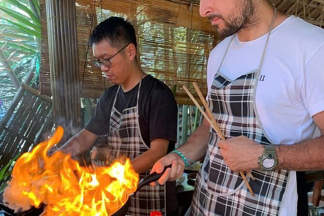 RICE PAPER Noodle Making Experience & Hoi An Cooking Class Class - Coconut palm boat time and the purple crab lesson